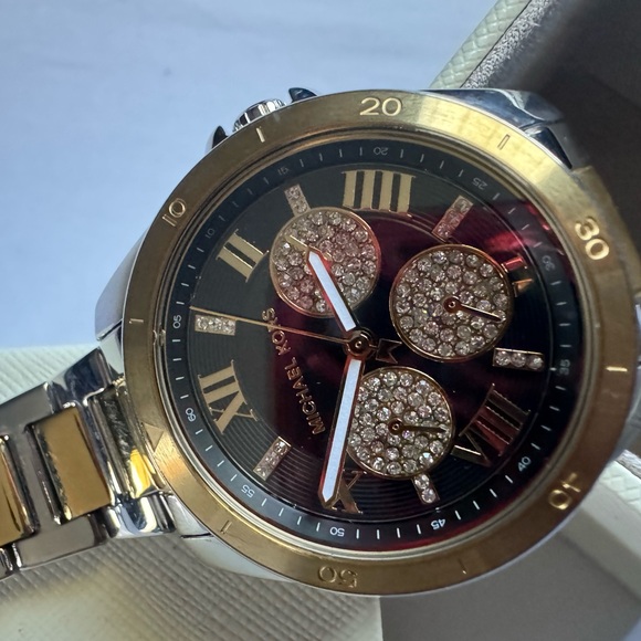 Michael Kors Multifunction Two-Tone Stainless Steel Watch- style Boyfriend watch - Picture 3 of 7